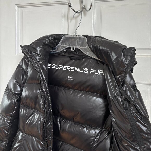 Aritzia SuperSnug Super Puff Black Puffer Coat Winter Down Jacket Hi Gloss 3XS - Picture 4 of 11